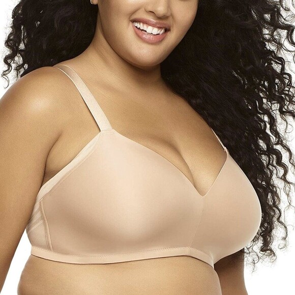 PARAMOUR Wireless T-Shirt Bra Size 34C Neutral Beige Tan Side Smoothing Support - Picture 1 of 8
